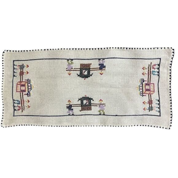 Vintage 60’s Hand embroidered tray cloth Set (of 3) - Picture 3 of 11